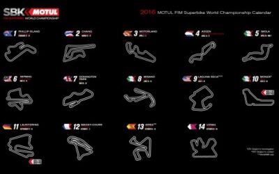 CALENDARIO PROVVISORIO CAMPIONATO MONDIALE MOTUL FIM SUPERBIKE 2016